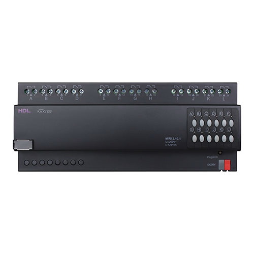 DIN реле, 12-канальное, 10A на канал, KNX HDL-M/R12.10.1 (Устройства исполнительные HDL), Китай