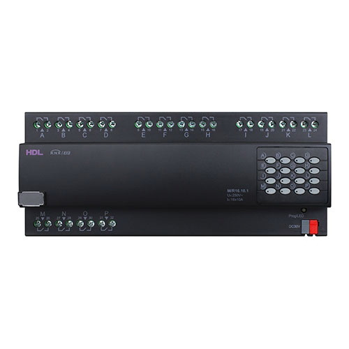 DIN реле, 16-канальное, 10A на канал, KNX