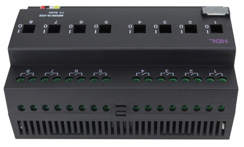 DIN реле, 8-канальное, 16A на канал HDL-MR0816.432 (Устройства исполнительные HDL), Китай