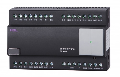 DIN модуль входов 24 зоны SB-DN-DRY-24Z (Панель управления HDL), Китай