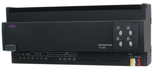 DIN Универсальный диммер Training Edge 4-канальный, 1,5А на канал, HDL-MDT04015.433