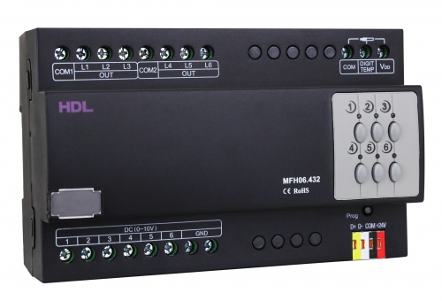 Модуль управления отоплением на 6 зон HDL-MFH06.432 (Устройства исполнительные HDL), Китай