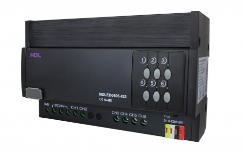 5А LED диммерный модуль, 6 каналов, HDL-MDLED0605.432
