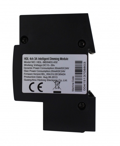 DIN диммер 4-канальный, 3А на канал HDL-MD0403.432