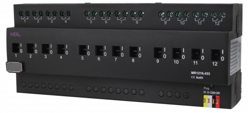 DIN реле, 12-канальное, 16A на канал (HDL-M/R12.16.1)