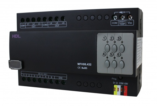 Модуль управления отоплением на 6 зон HDL-MFH06.432 (Устройства исполнительные HDL), Китай