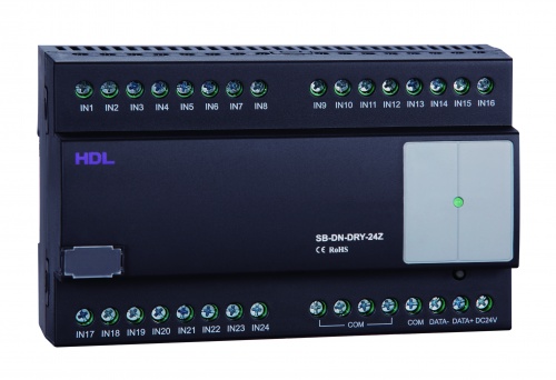 DIN модуль входов 24 зоны SB-DN-DRY-24Z (Панель управления HDL), Китай