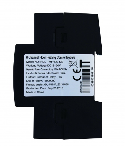 Модуль управления отоплением на 6 зон HDL-MFH06.432 (Устройства исполнительные HDL), Китай
